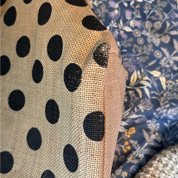 Polka Dot Tote Bag - Black and Tan - Picture 12 of 13